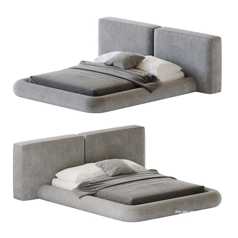 Cullen Suede Fabric Contemporary Minimalist Image 1