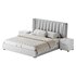 Beige Upholstered Wingback Modern bed I - Thumbnail 19