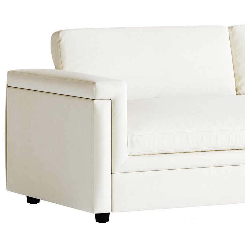 CEVA LIGHT BLUE PERFORMANCE VELVET SLEEPER SOFA Image 18