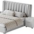 Beige Upholstered Wingback Modern bed I - Thumbnail 20
