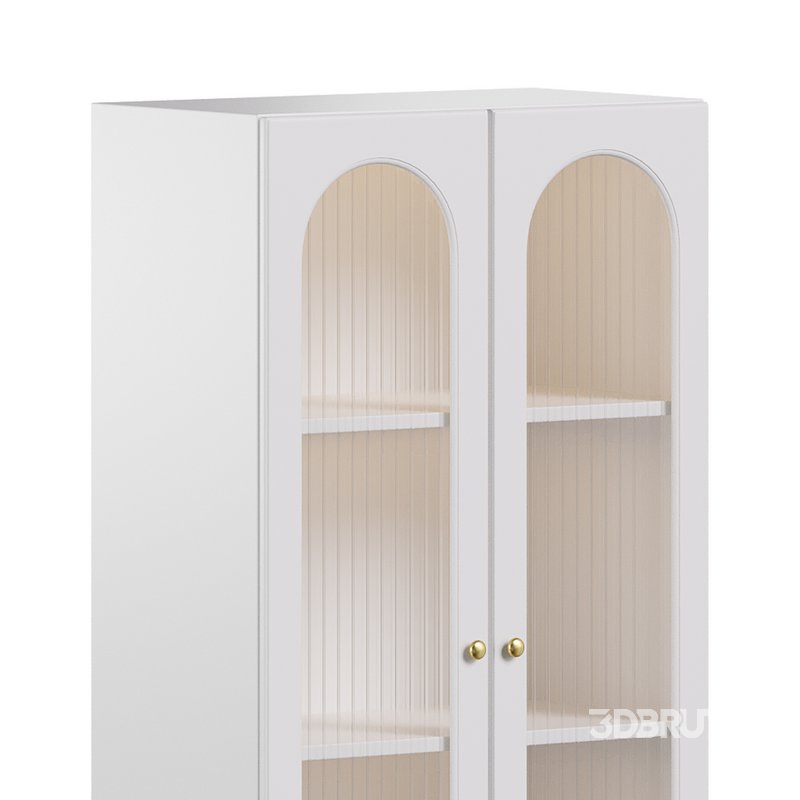 Cabinet Included White Closed Back Wooden Standard Bookcase 2 Image 2