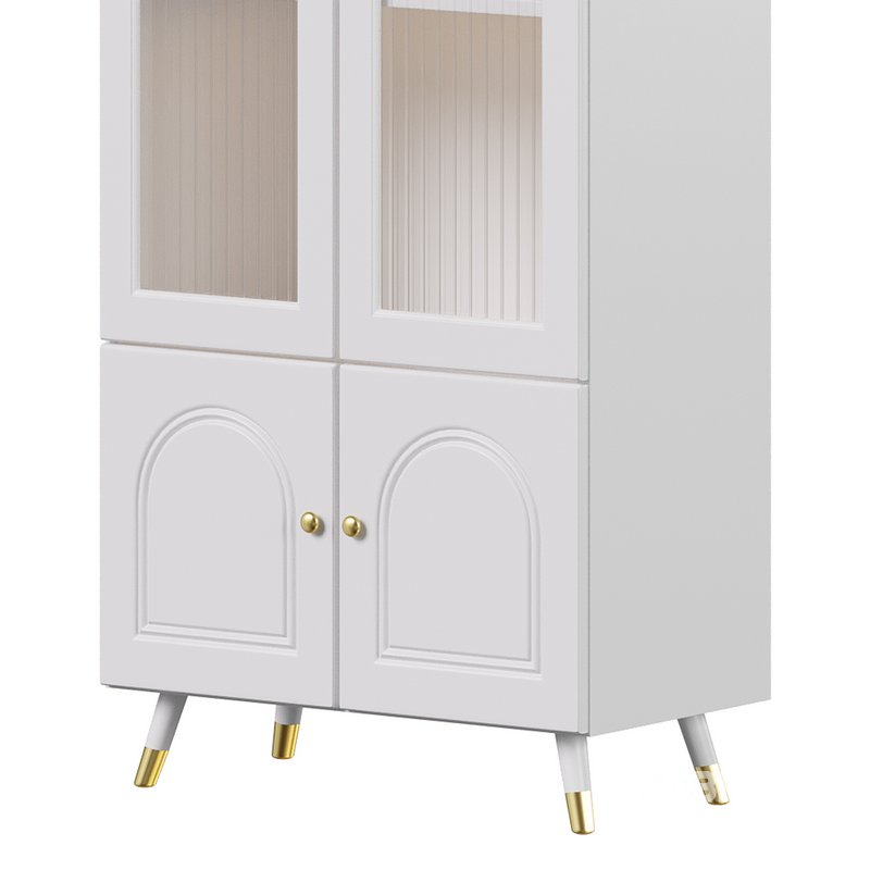 Cabinet Included White Closed Back Wooden Standard Bookcase 2 Image 3