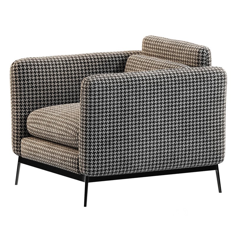 EDWARD Fabric armchair with armrests Image 3