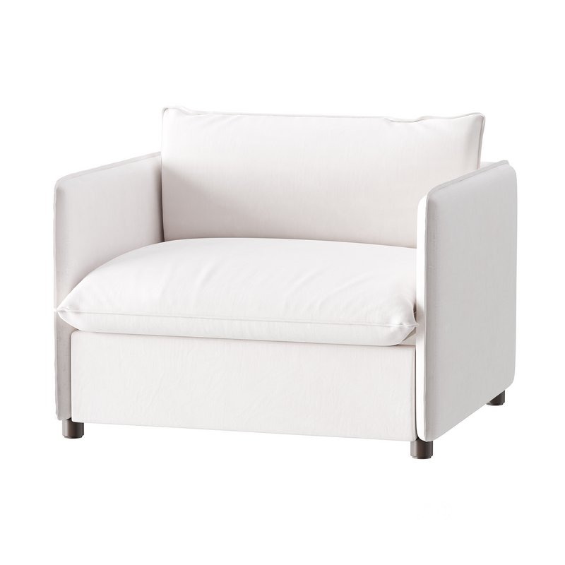 CORROY WHITE PERFORMANCE FABRIC CHAIR AND A HALF Image 3