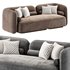 Scandinavian Style Velvet Sofa - Thumbnail 1