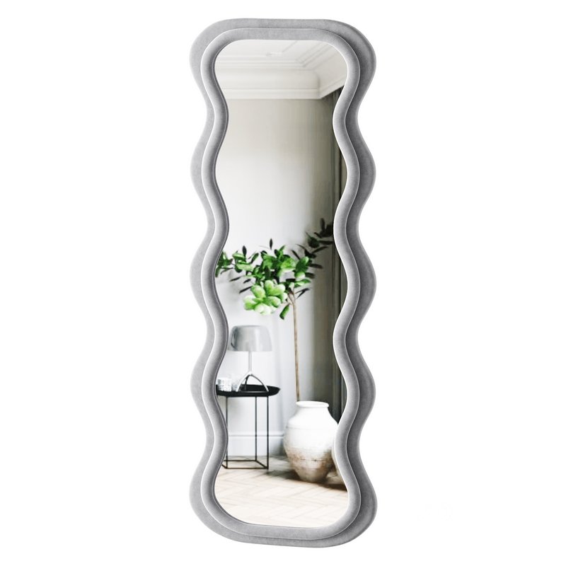 BOJOY Full Length Irregular Wavy Mirror Image 4