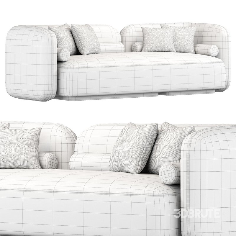 Scandinavian Style Velvet Sofa Image 4