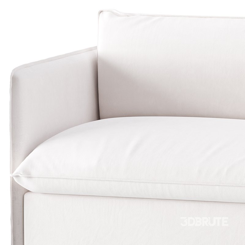 CORROY WHITE PERFORMANCE FABRIC CHAIR AND A HALF Image 4