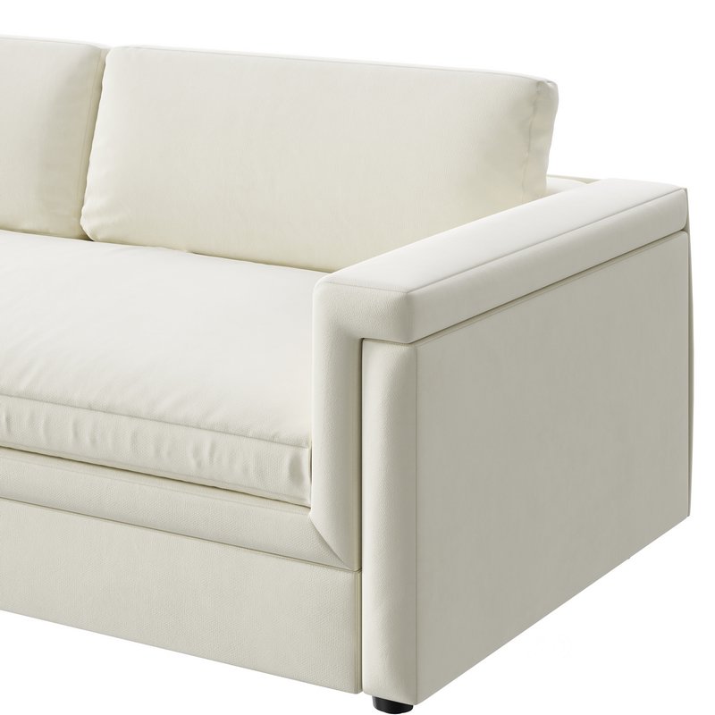 CEVA LIGHT BLUE PERFORMANCE VELVET SLEEPER SOFA Image 6