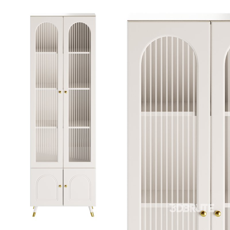 Cabinet Included White Closed Back Wooden Standard Bookcase 3 Image 4