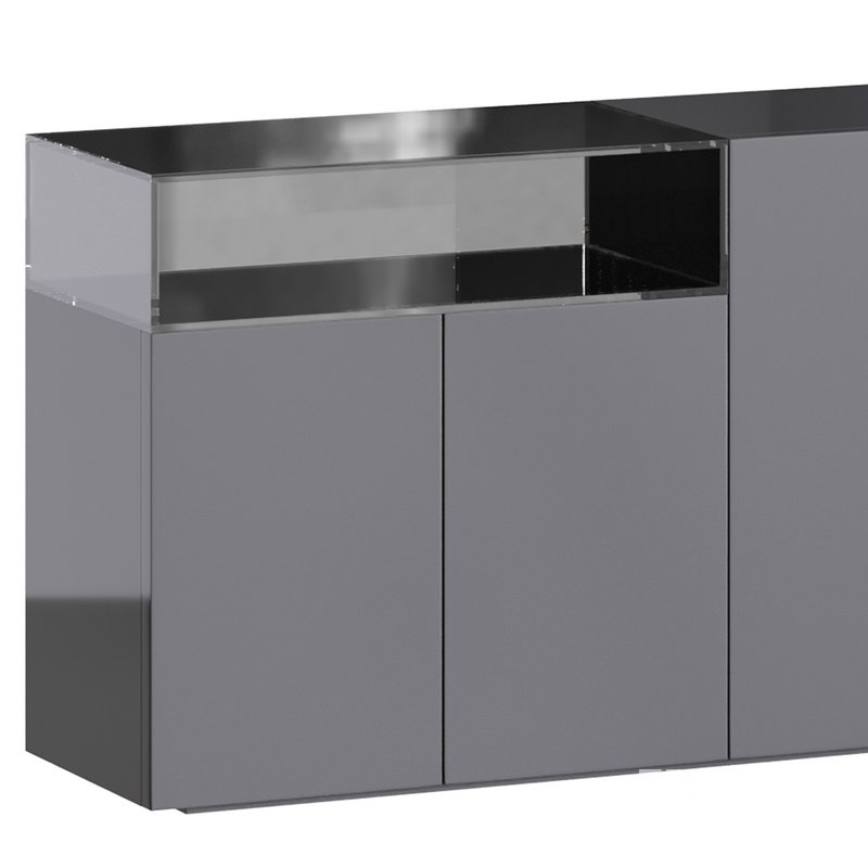 Black glass sideboard Image 2