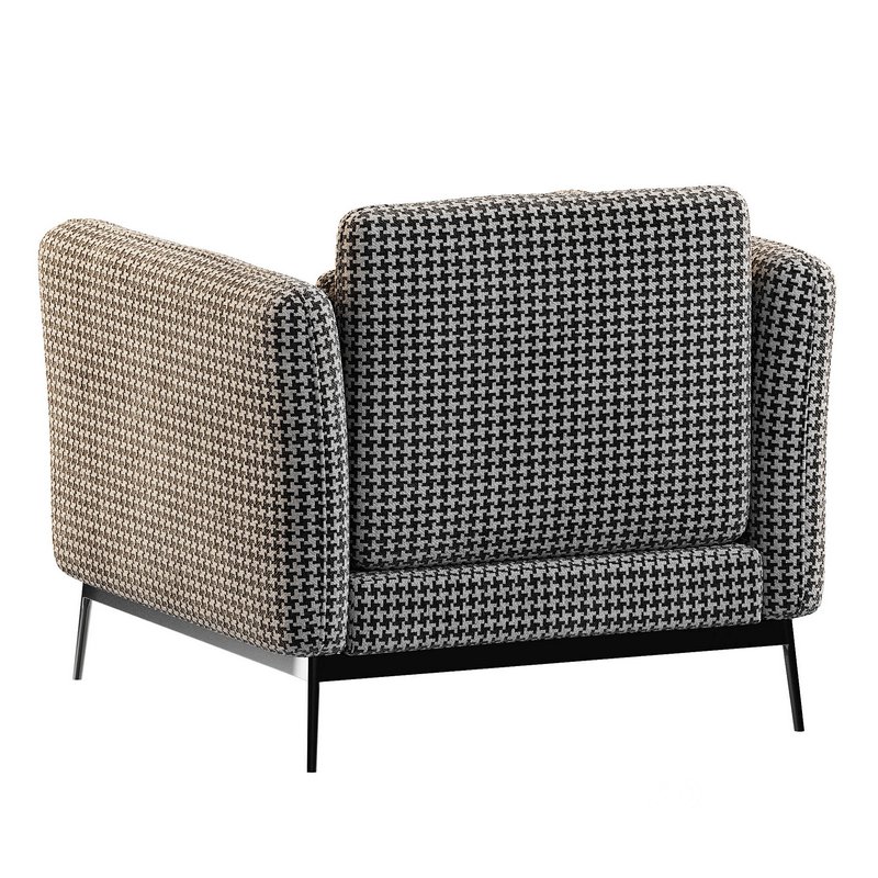 EDWARD Fabric armchair with armrests Image 4