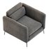 EDWARD Fabric armchair with armrests - Thumbnail 5