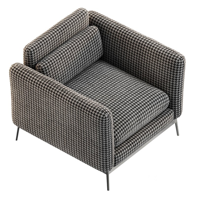EDWARD Fabric armchair with armrests Image 5