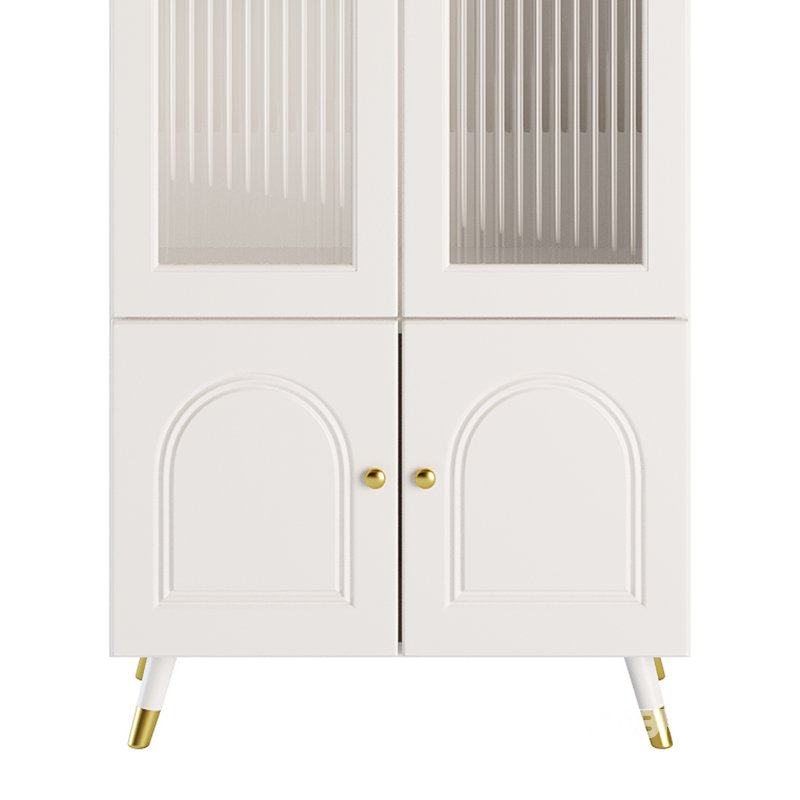 Cabinet Included White Closed Back Wooden Standard Bookcase 3 Image 5