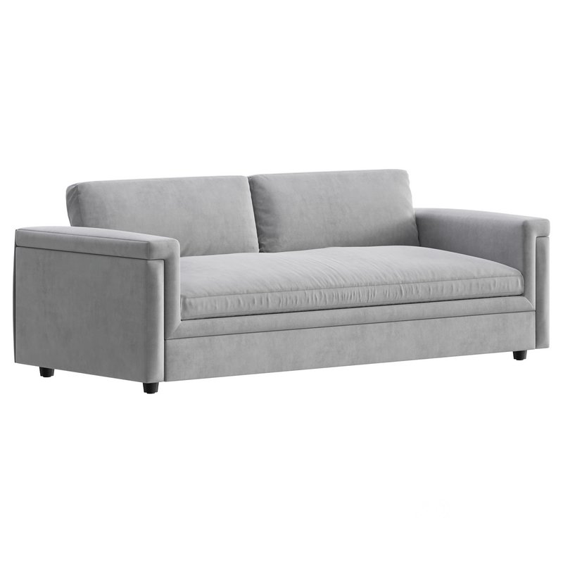 CEVA LIGHT BLUE PERFORMANCE VELVET SLEEPER SOFA Image 3