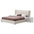 Beige Upholstered Wingback Modern bed I - Thumbnail 5