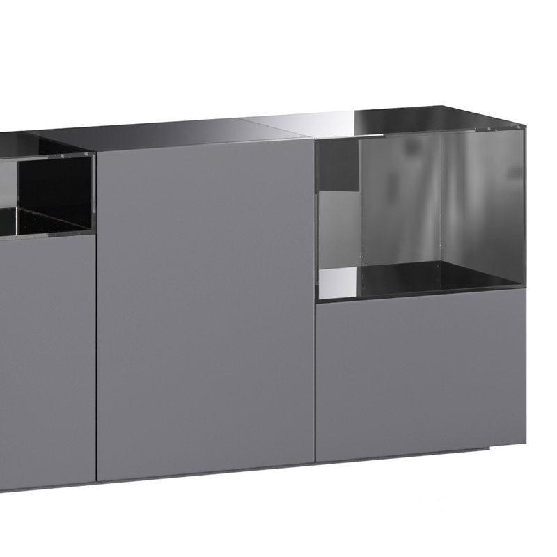 Black glass sideboard Image 6