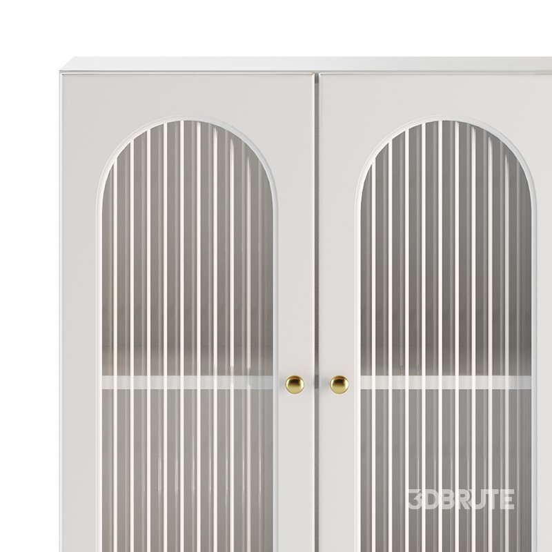 Cabinet Included White Closed Back Wooden Standard Bookcase Image 6