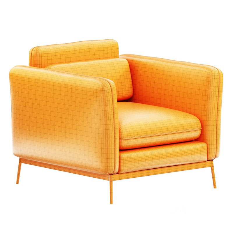 EDWARD Fabric armchair with armrests Image 6