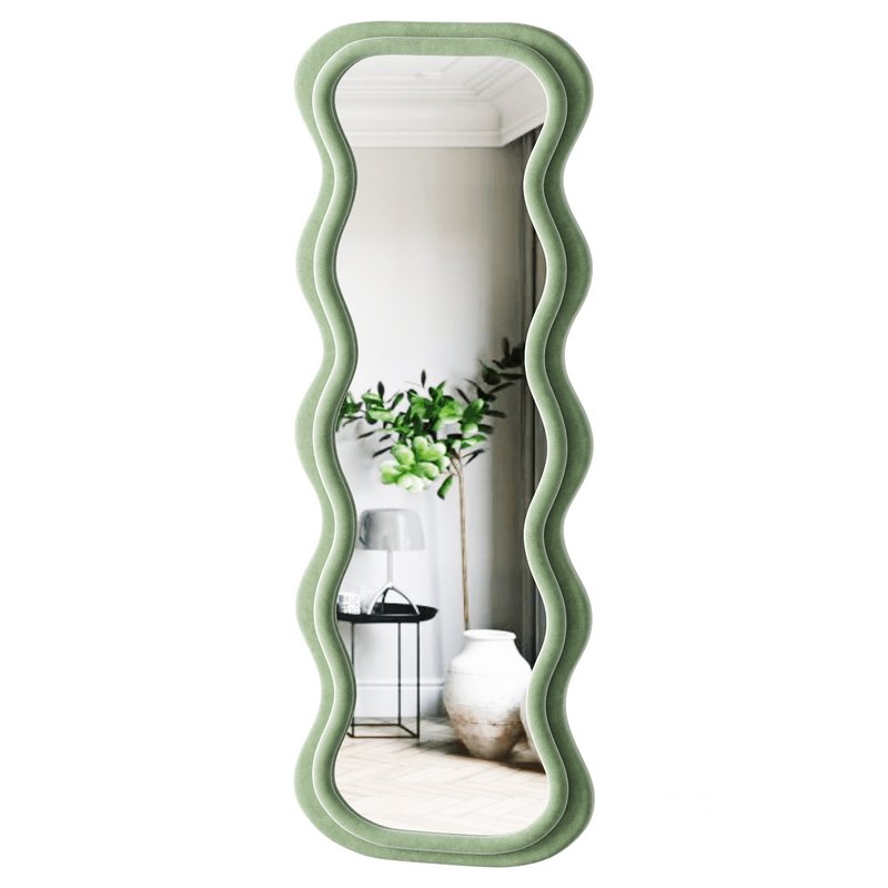 BOJOY Full Length Irregular Wavy Mirror Image 6