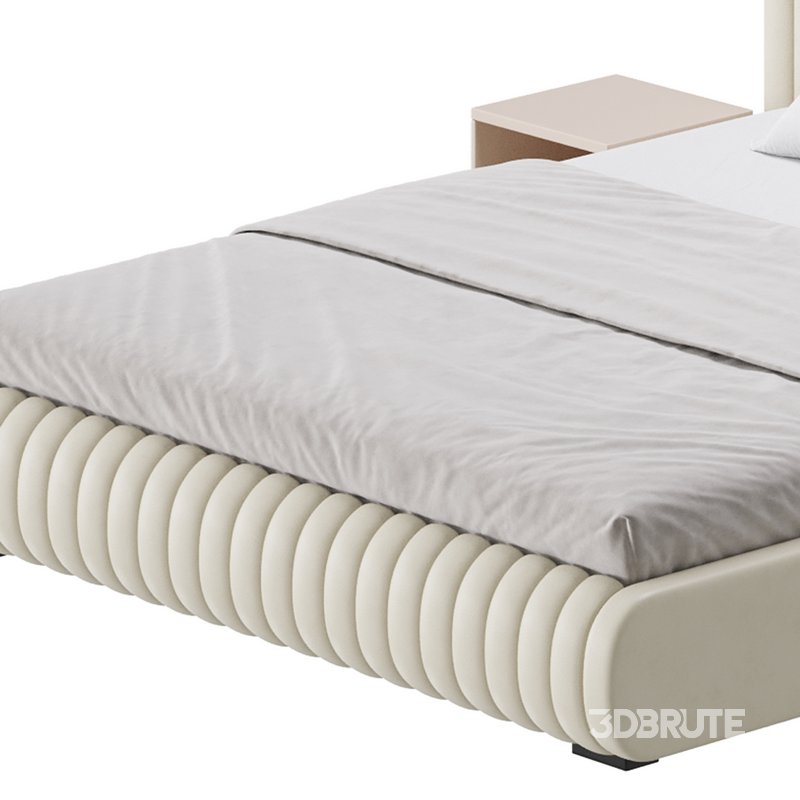 Contemporary Fabric Solid Color Standard Bed I Image 6