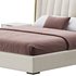 Beige Upholstered Wingback Modern bed I - Thumbnail 7