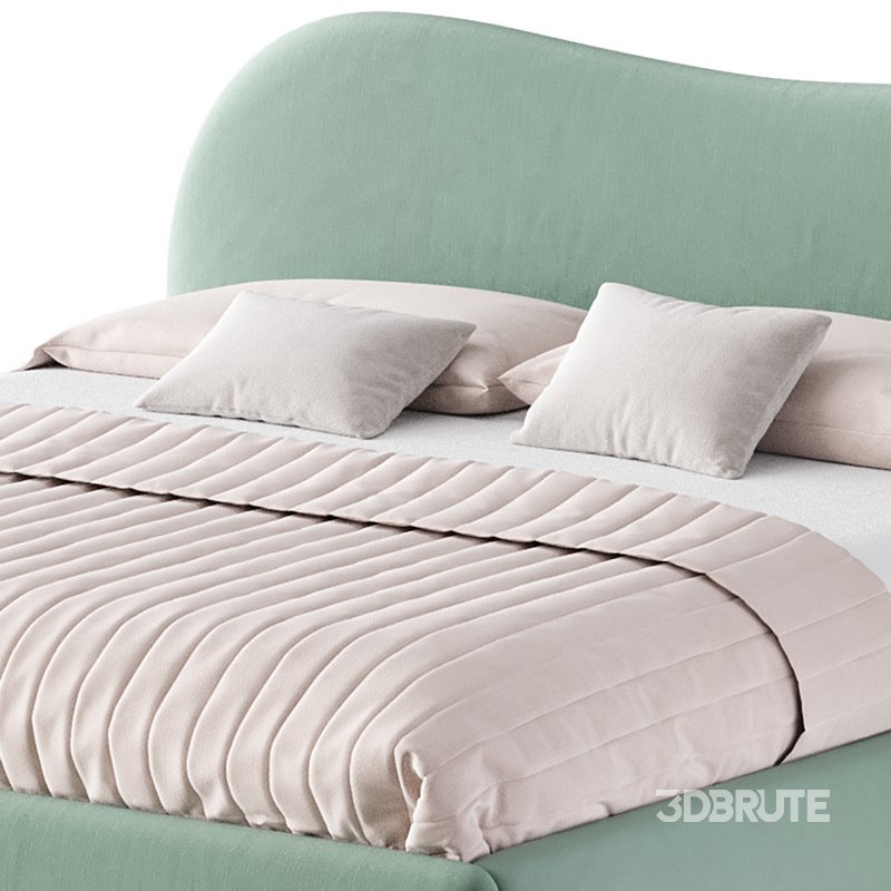 DIANA WHITE BOUCLE QUEEN BED BY ROSS CASSIDY Image 8