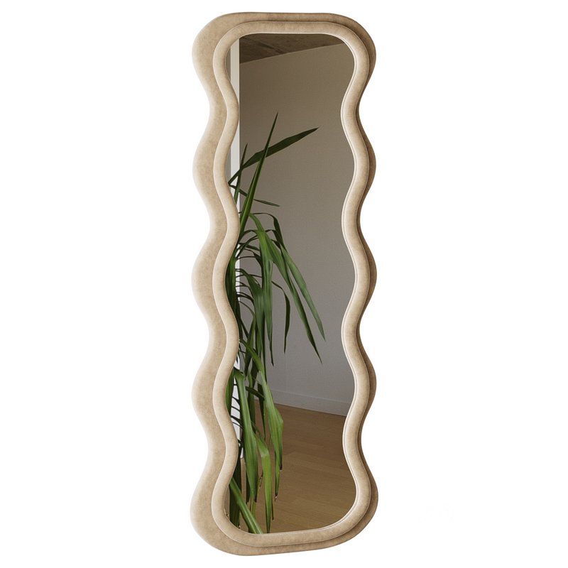 BOJOY Full Length Irregular Wavy Mirror Image 7