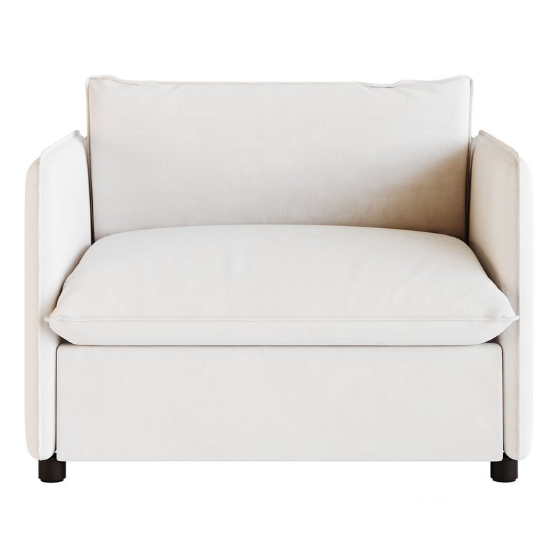 CORROY WHITE PERFORMANCE FABRIC CHAIR AND A HALF Image 7