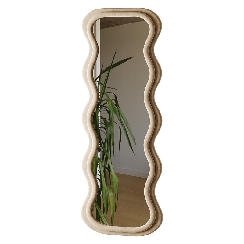 BOJOY Full Length Irregular Wavy Mirror Image 8