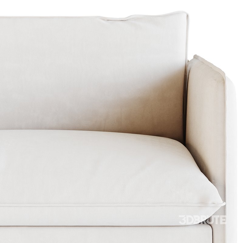 CORROY WHITE PERFORMANCE FABRIC CHAIR AND A HALF Image 9