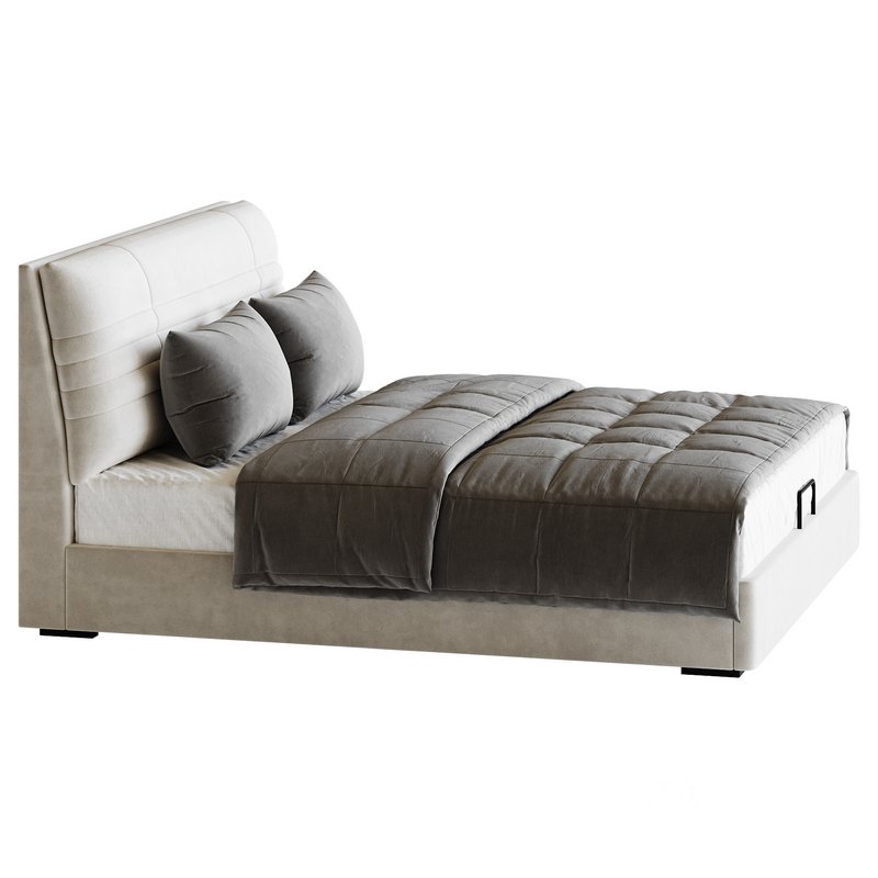 Beige Upholstered Modern Headboard Image 8