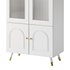 Cabinet Included White Closed Back Wooden Standard Bookcase - Thumbnail 8