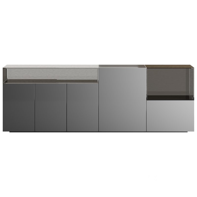 Black glass sideboard Image 9
