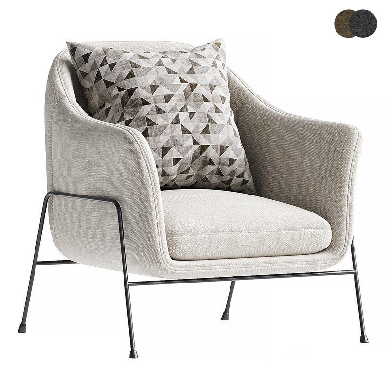 Armchair Wiley Ivory Image 4