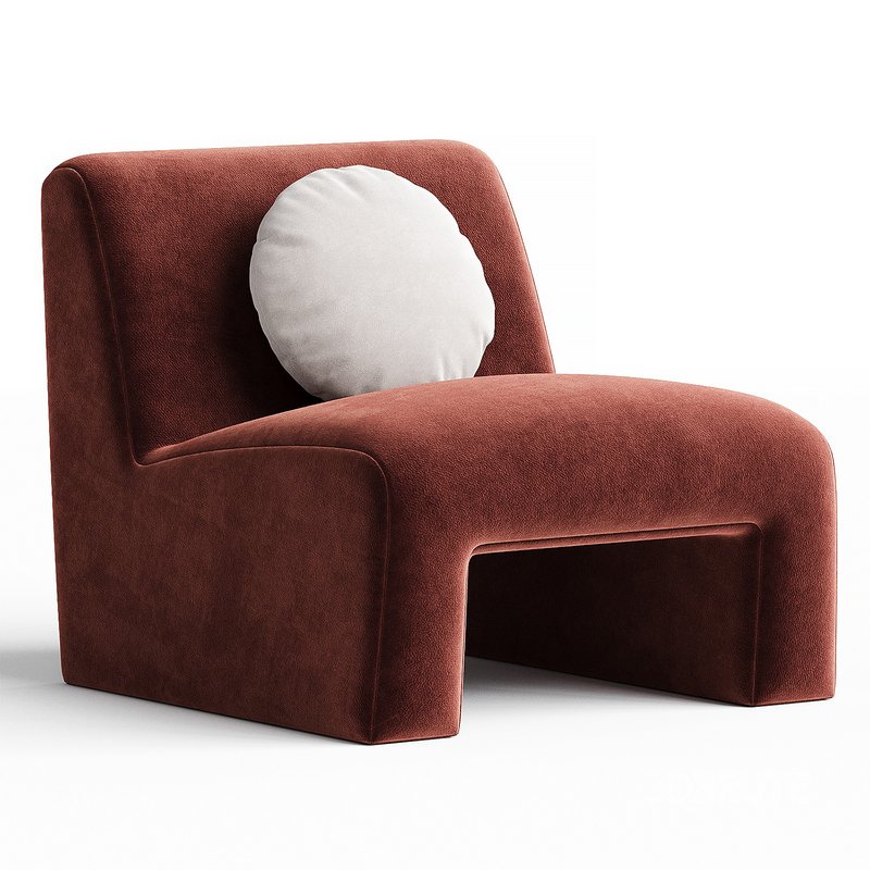 Armchair CB2 Dario Green Image 3