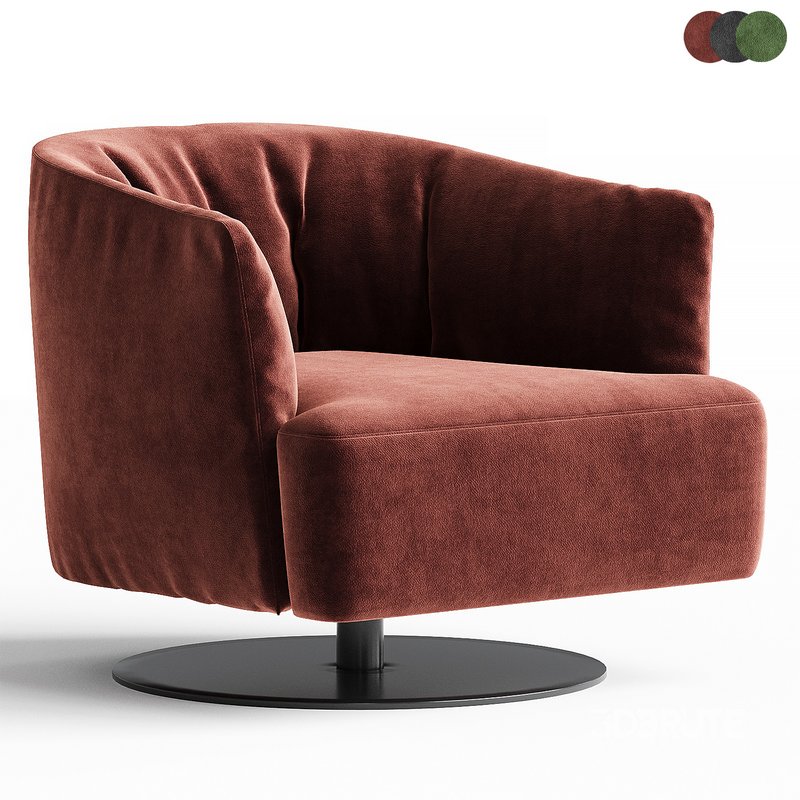 DIGA Swivel armchair By NICOLINE Image 3