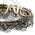 Postmodern 8 Light Smokey Gray Glass Chandelier with Adjustable Cables - Thumbnail 2