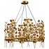 Golden Eucalyptus Round Chandelier - Thumbnail 1