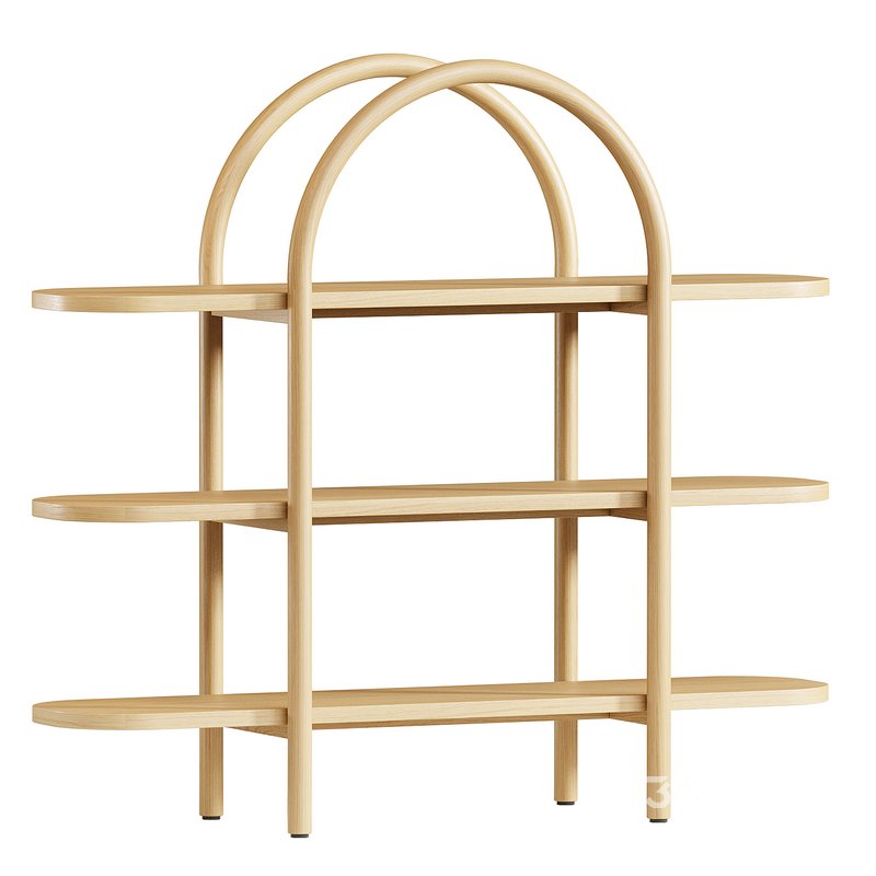 Dolly Natural Wide Bookcase by Crate and Barrel Image 1
