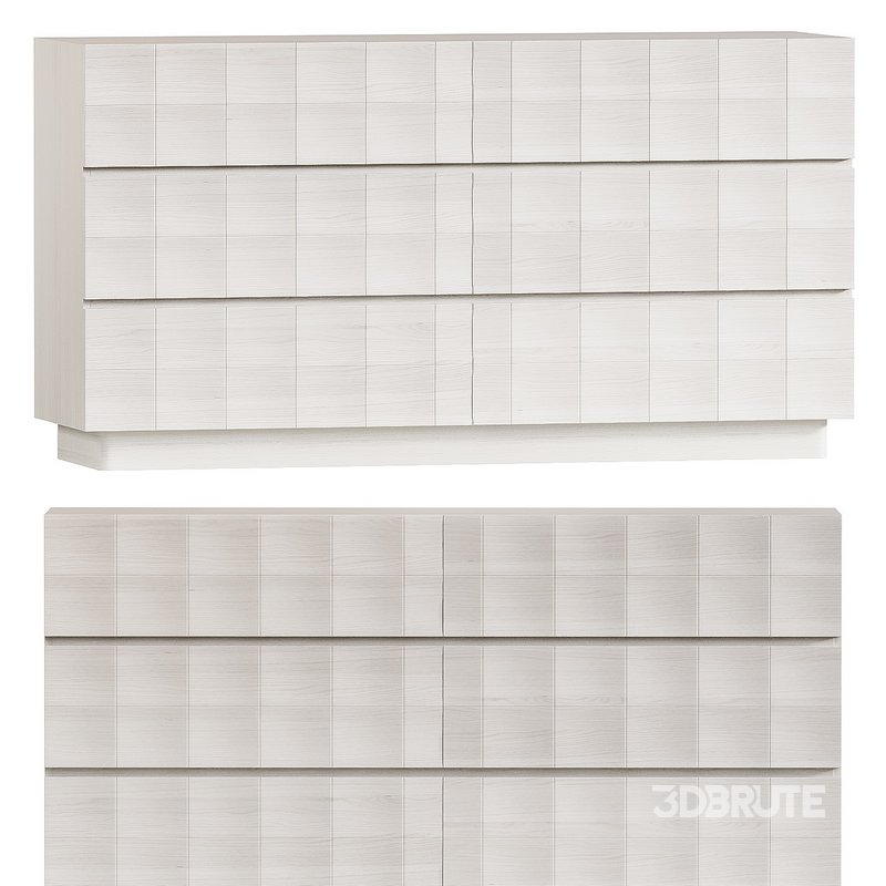 Dresser West Elm Luisa Carved 6-Drawer Image 1