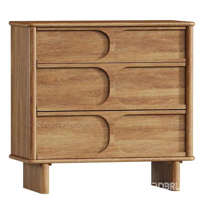 Crate & Barrel Weight Three Drawer Chest of Drawers Image 2