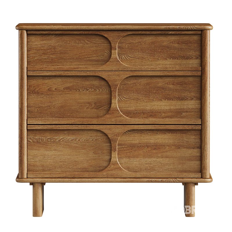 Crate & Barrel Weight Three Drawer Chest of Drawers Image 1
