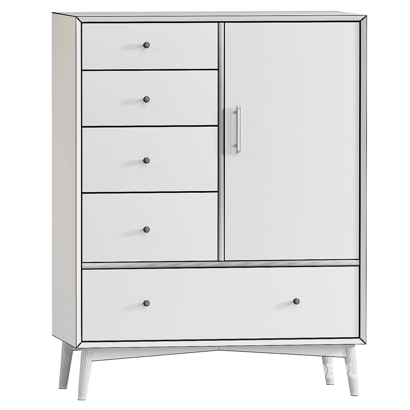 CHIFFOROBE MID-CENTURY IN RETRO STYLE Image 3