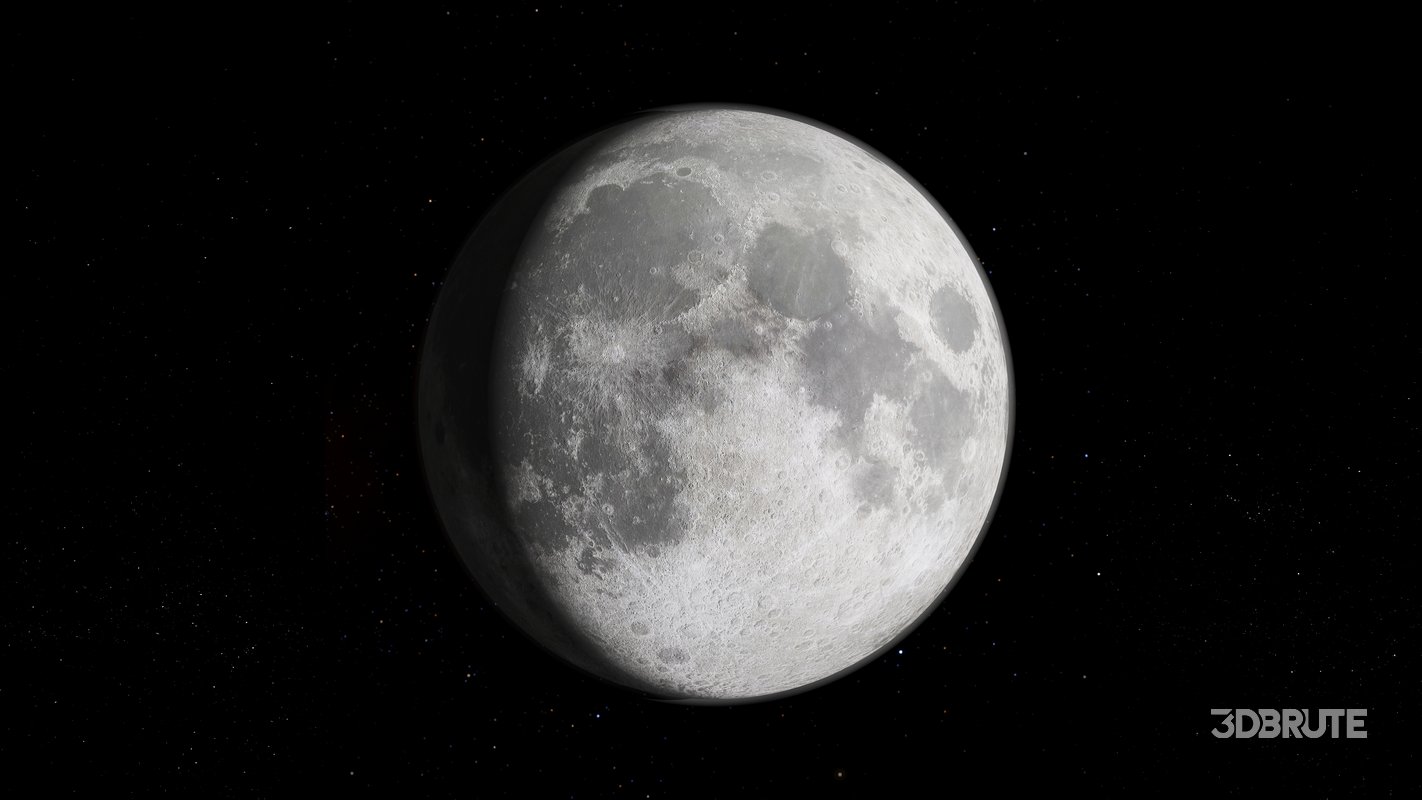 Moon 3d model Image 1