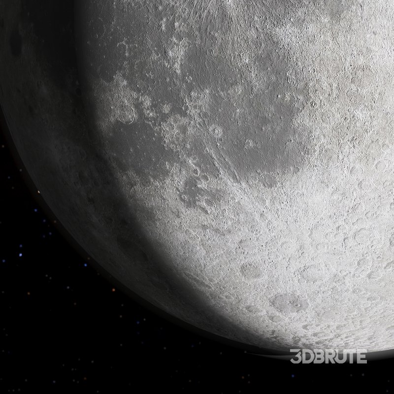Moon 3d model Image 6