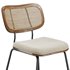 Sirine Linen Side Chair with Rattan Back - Thumbnail 6