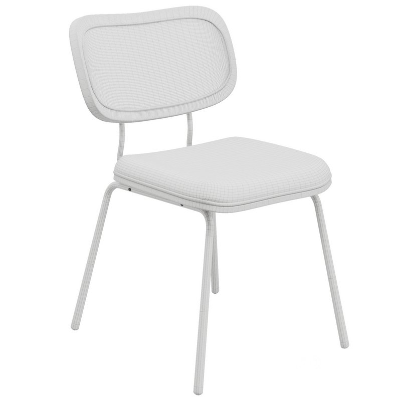 Sirine Linen Side Chair with Rattan Back Image 7