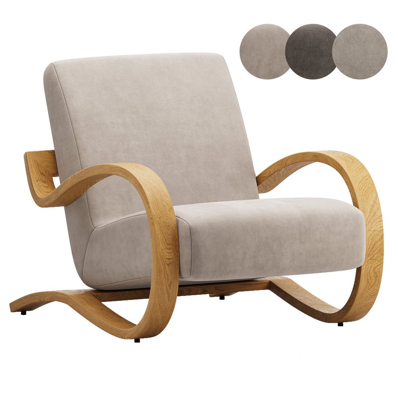 Herbin Leather Lounge Chair Image 1